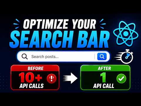 React Debounce Search Bar Explained | Stop Unnecessary API Calls (Real Example)